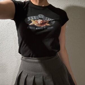 Gray Pleated High Rise Korean Mini Skirt